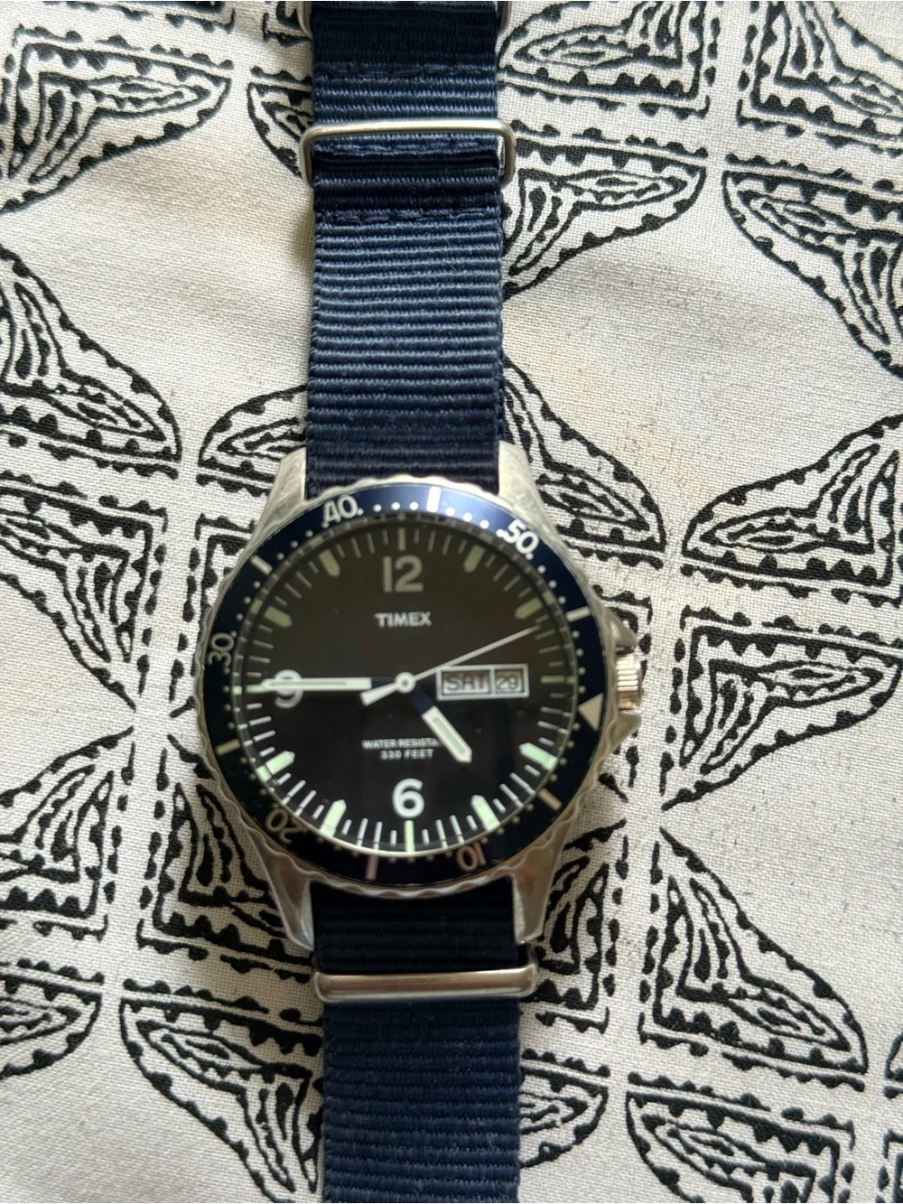 Timex Navy Field Watch with Blue Nylon Strap NWOT